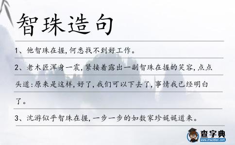 智珠造句