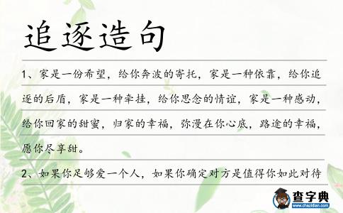 追逐造句