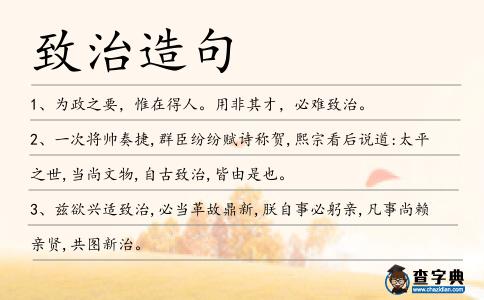 致治造句