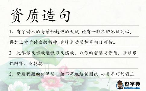 資質造句