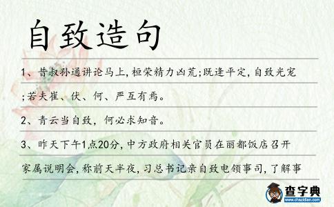 自致造句