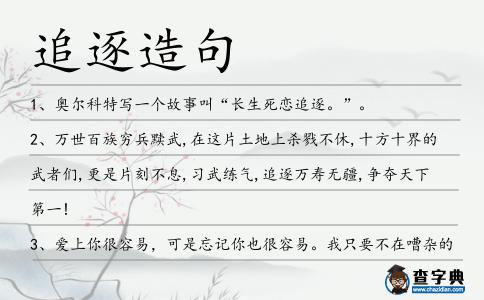 追逐造句
