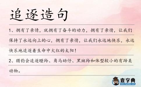 追逐造句