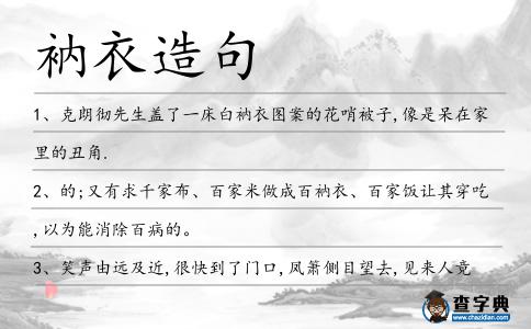 衲衣造句