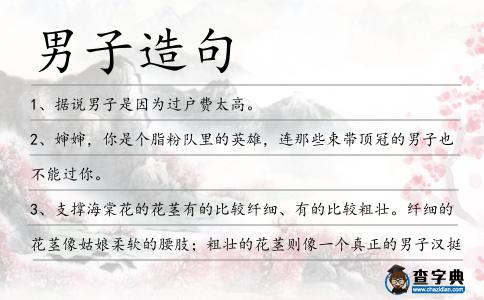 男子造句