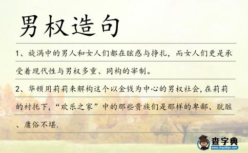 男權(quán)造句