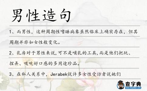 男性造句