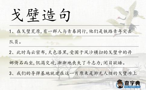 戈壁造句