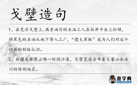 戈壁造句