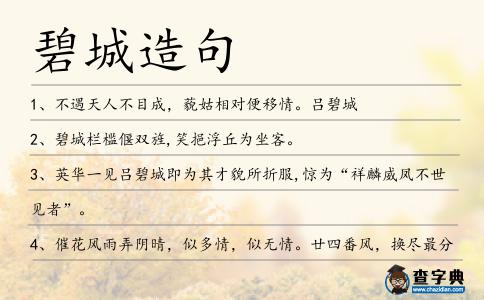 碧城造句