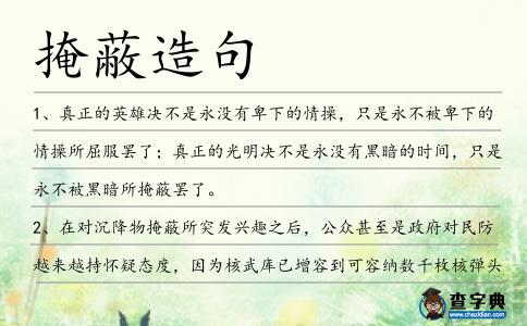 掩蔽造句