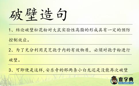 破壁造句
