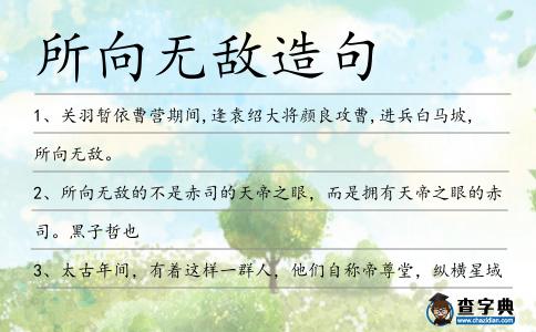 所向無敵造句