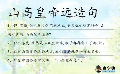 山高皇帝遠造句