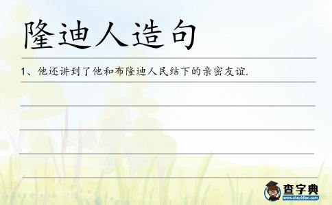 隆迪人造句