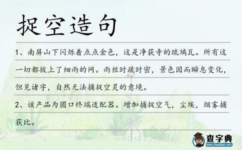 捉空造句