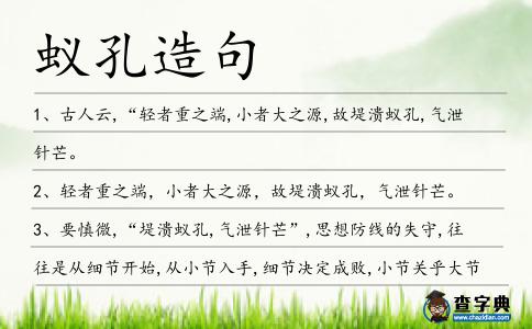 蟻孔造句