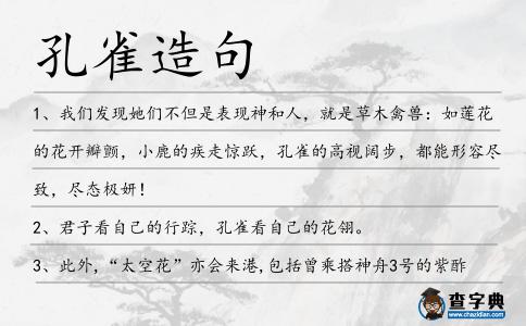 孔雀造句