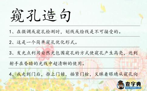 窺孔造句
