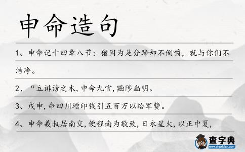 申命造句