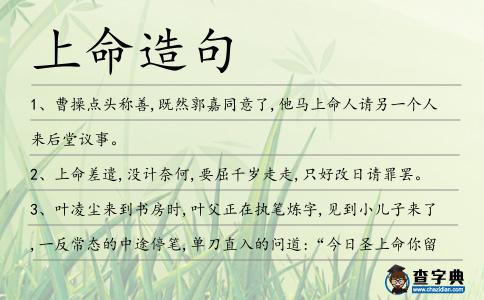上命造句
