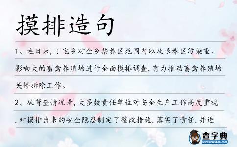 摸排造句