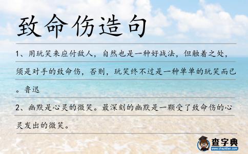 致命傷造句