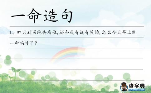 一命造句