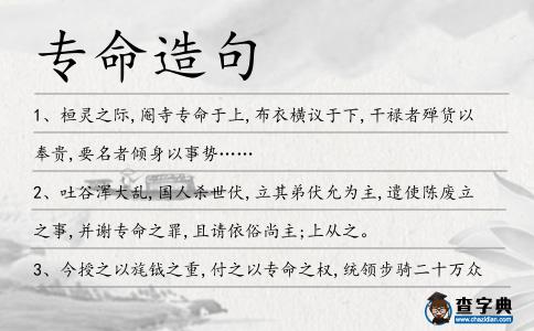 專命造句