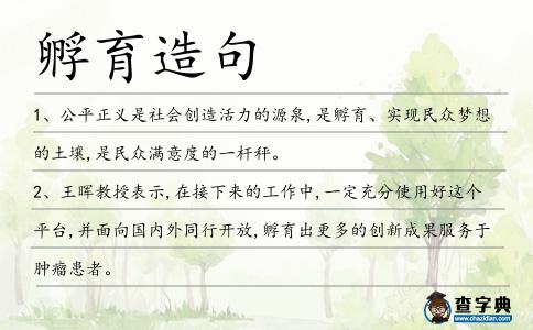 孵育造句