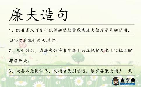 廉夫造句
