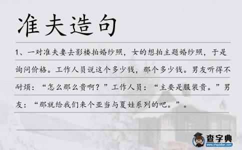 準夫造句