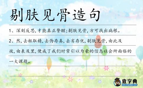 剔膚見骨造句
