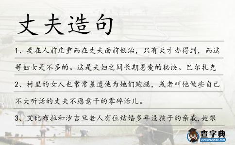 丈夫造句