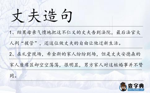 丈夫造句