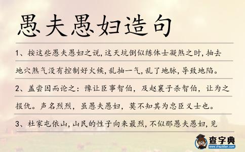 愚夫愚婦造句