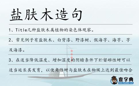 鹽膚木造句