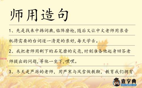 師用造句