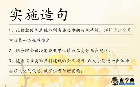 實施造句