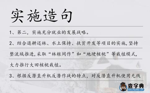 實(shí)施造句