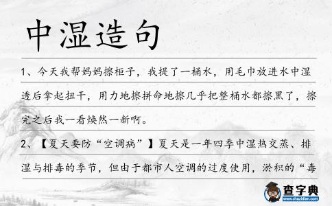 中濕造句