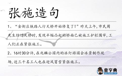 張施造句