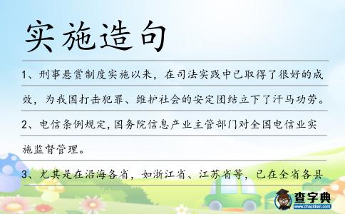 實施造句