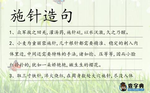 施針造句
