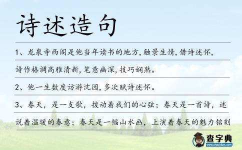 詩述造句