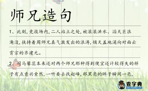 師兄造句