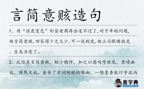 言簡意賅造句