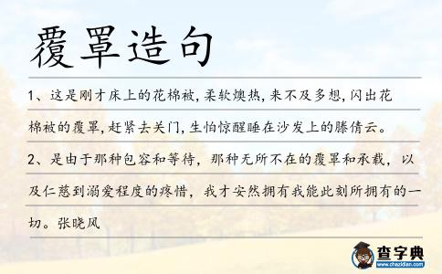 覆罩造句