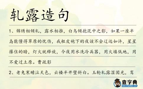 軋露造句