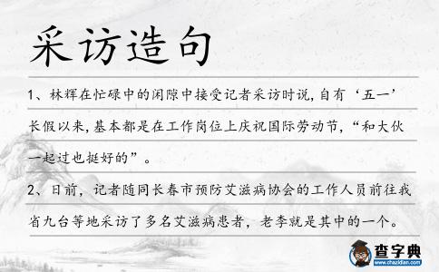 采訪造句